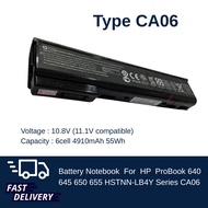 (ส่งฟรี ประกัน 1 ปี)HP แบตเตอรี่ CA06 for HP ProBook 640 645 650 655 HSTNN-LB4Y HP Battery Notebook 