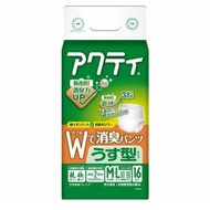 日本製紙 - 成人紙尿片 紙尿褲 排尿2回分 消臭型 M-L碼 16片裝(日本平行進口)