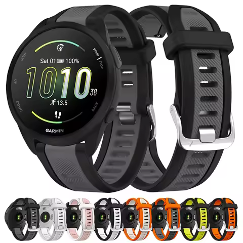 20mm Striped Wristband for Garmin Forerunner 165 Strap Forerunner 168 Bracelet Forerunner 570 42mm C
