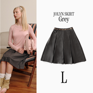 chuuchop(S-XL) Jolyn skirt กระโปรงจีบเอวต่ำ สไตล์วินเทจ (C8449)