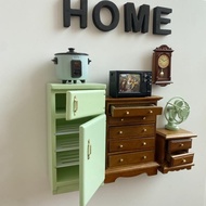 "80s Retro Kitchen Magnets: Green Fan, Vintage Clock, TV, Radio, Rice Cooker, Nightstand, Dresser & 