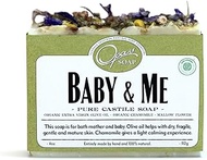 Opas Soap - 100% Natural Baby &amp; Me Fragrance Free Castile Olive Organic Oil Soap with Chamomile