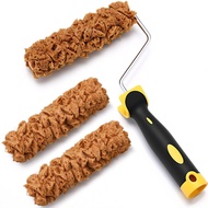 yunhaoSK-3 Pcs Texture Sponge Paint Rollers 6 Inch Brush Tool with Roller Frame Paint Pattern Roller