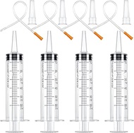Tondiamo 4 Set Lamb and Goat Kid Feeding Kit 60 Ml Plastic Goat Syringe Feeding Tube Syringes Suppli