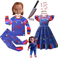 halloween halloween costume Halloween Chucky-Inspired Ghost Doll Costume with Mask