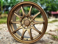 New Car Sport Rim THAILAND RAYS CE28 Wheels 15x7J 10x100/114.3 ET38 Satin Bronze - READY STOCK
