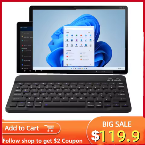 Top Sales 4GB RAM 64GB ROM 10.1 Inch 64 Bit Windows 11 Tablet PC with Keyboard AR40 HDMI-Compatible 