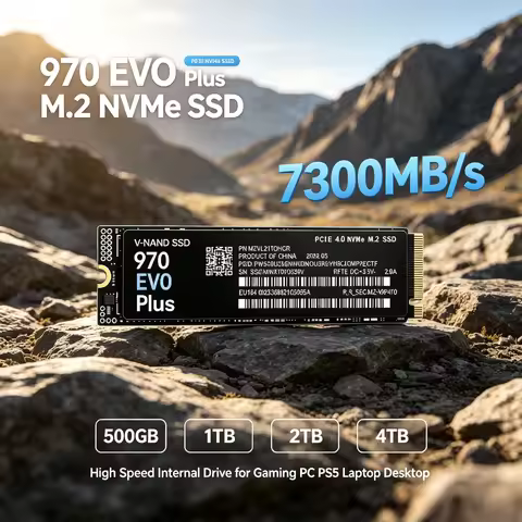 970 EVO Plus M.2 NVMe SSD PCIe 4.0x4 – 7300MB/s High Speed Internal Drive for Gaming PC PS5 Laptop D