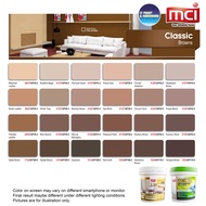 [CLASSIC BROWNS] 5 Liter MCI Paint Blue-I Gold Baoma Optisheen Interior Wall Paint Cat Dinding Rumah