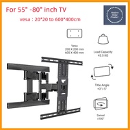 Double Arm full motion Wall Mount TV Brackets for 50 to 80 inch TV