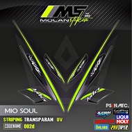 HIJAU Decal Sticker Striping Variation Transparent Uv Mio Soul Carburetor 2006-2012 Mio Soul 115 Mio