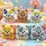 10PCS Cute Sitting Cat Different Color 3D Resin Charms for DIY(9-348)888