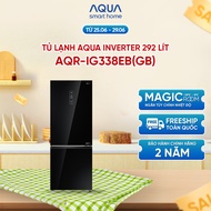 Tủ lạnh ngăn đông dưới Aqua 292 Lít AQR-IG338EB(GB) - Bảo hành 2 năm - Freeship Toàn Quốc