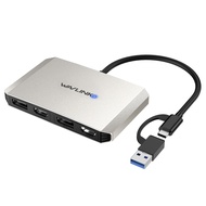 WAVLINK USB 3.0/USB C ไปยังพอร์ทและหัวแปลงสัญญาณ HDMI ฮับมอนิเตอร์5K 60Hz แบบคู่สำหรับ Lenovo พื้นผิ