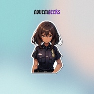 Anime Police Vinyl Stickers Anime Glossy Vinyl Stickers