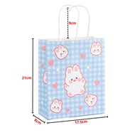Paperbag Karakter Kartun Beruang Lucu Goodie Bag Motif Rabbit & Bear Tas Jinjing Serbaguna Bingkisan