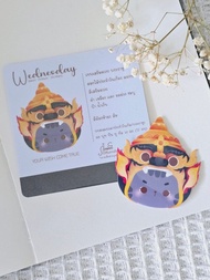 泰國神靈招財貼紙，適用於週三（夜晚）出生者