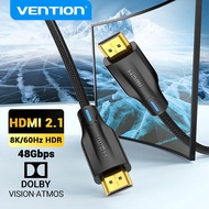 Vention HDMI 2.1 Cable 8K 60Hz 4K 120Hz 2K/144Hz High Speed 48Gbps Dynamic HDR Dolby HDMI to HDMI Cable for Laptop Monitor PC Sony Dell Asus Audio Video PS4 PS5 Xbox UHD TV 8K HDMI Cable 2.1 Monitor Projector 1M 2 3 5 Meter