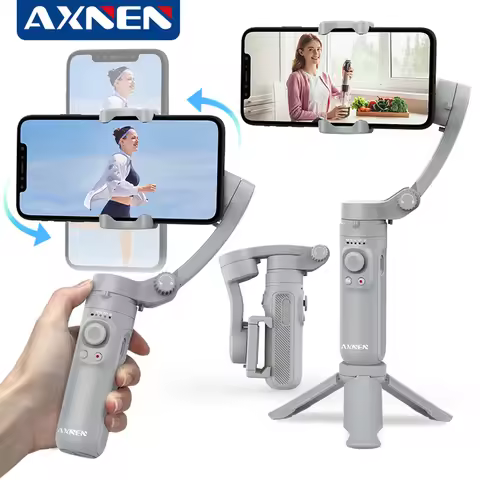AXNEN 3-Axis Gimbal Handheld Self Stabilizer with Tripod, Selfie Stick Vlog CellPhone Video Recorder