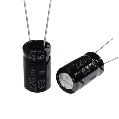 20pcs 220uF 63V 220MFD 63Volt Aluminum Electrolytic Capacitor 10*16mm Radial 220mf63v 220uf63v 63v22