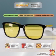 AORON Fashion Polarized Glasses Yellow Eyes HD Night Vision Limit Car Glare in the Dark - THV2
