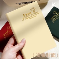 限时抢购A5皮面笔记本加厚烫金高颜值本子学生用简约C6横线记事本日程小本A5 Leather Notebook Thickened Bronzing High Value特卖