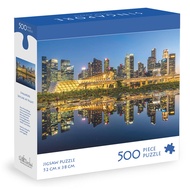 Singapore Skyline at Night a 500 Pieces Jigsaw Puzzle