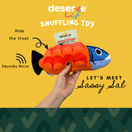 DESERVE ของเล่นสำหรับสัตว์เลี้ยง ฝึกทักษะ มีช่องซ่อนขนมพร้อมเสียง รุ่น Big Salmon