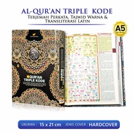 Alquran Kecil Al Quran Triple Kode Ukuran A5 / Terjemah Transliterasi Tajwid Warna