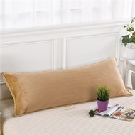 {FJFTYJ} Plush Thickened Velvet Flannel Long Pillowcase Zipper Pillow Cover Double Body Hugging Pill