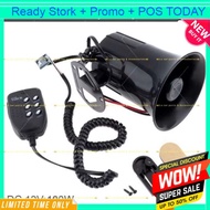 6 Tone sound doki toki mic talking ambulance buzzer fireman speaker dash Light bar LED Strobe police