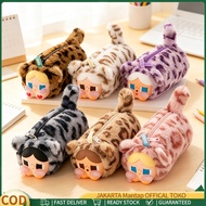 Cute Leopard Fur Pencil Case CRYBABY Doll Stationery Case Large Capacity Fur Cosmetic Bag CryBaby Pe