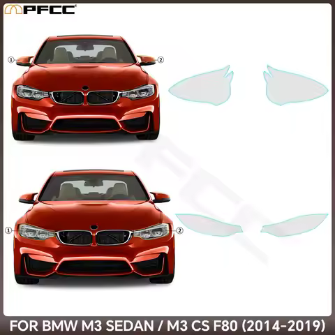 Car Headlight Tint Black Protective Film Protection Transparent TPU Sticker For BMW M3 F80 M4 F82 F8