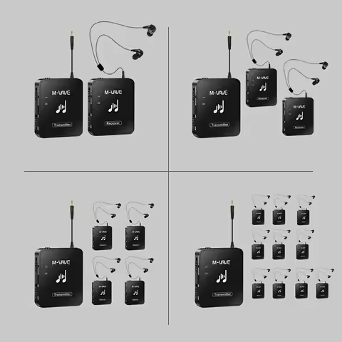 M-Wave WP-10 2.4G Wireless Earphone Monitor Couple Of Transmitter Receiver Support Stereo Mono Phone