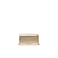 Michael Kors Cece Medium Metallic Clutch Bag In Pale Gold 35F2G0EC6M