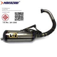 V8รถจักรยานยนต์ไอเสียระบบท่อดัดแปลงท่อไอเสียสำหรับ Honda DIO50 AF17/18/27/28/30ท่อไอเสีย KYMOCO แข่ง