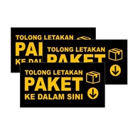 PACKAGE PLEASE SIGN STICKER TO HELP INTO THE PACKAGE IN THE SAME AS THE/ PACKAGE BOX/SURAT SIZE 23 X
