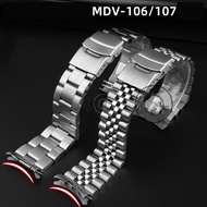 WX 22MM Curved Interface Stainless Steel Strap for Casio Duro MDV-107-1A MDV-106 Swordfish Aqua Ghos