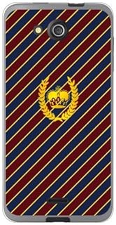 SECOND SKIN SKYDGU-TPCL-701-J023 Striped Burgundy x Navy (Soft TPU Clear) / For DIGNO U 404KC/SoftBa