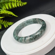 鋰雲母手鐲63+MM 玉化星光綠色祖母晶手環 增進人緣愛情 平和冷靜