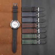 Seiko Genuine Leather Retro Watch Band 18 20 22 24mm First Layer Leather Strap Universal Watch Accessories
