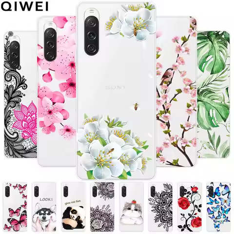 For Sony Xperia 10 V / 1 V 2023 Case Clear TPU Soft Cute Silicone Transparent Cover for Sony Xperia 