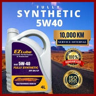 Ezlube 5w40 4L Fully Synthetic SN Engine Oil Car Lubricant Minyak Hitam Kereta (Free Sticker) (Limited Time Promotion)