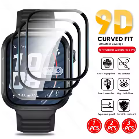 3-1Pcs 9D Curved Protective Glass for Huawei Watch FIT 5 Pro Screen Protector Soft Film on Hauwei FI