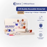Zus buddy reusable straw set-Set penuh