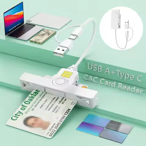 USB-C Fold CAC Reader SIM Cloner Tax Declaration IC/ID/Bank Card Readers Folding Tax Payment Cards R