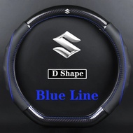 【Suzuki】ปลอกหนังหุ้มพวงมาลัยรถยนต์ คาร์บอนไฟเบอร์ อุปกรณ์เสริม สําหรับ Swift Ertiga SX4 Alto Ciaz Dz