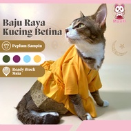 MaoH Baju Raya Kucing Betina Peplum 2024 Cat Clothes Melayu Sedondon Comel
