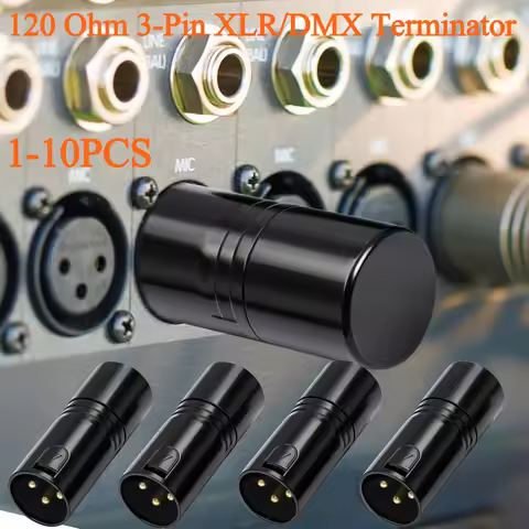 120 Ohm 3-Pin XLR/DMX Terminator Audio Converter Connector Adapter Optimal Signal Termination Resist