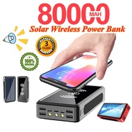 PowerBank 80000mAh Solar Wireless 100% Large Capacity Power Bank Portable Charger